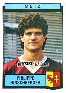 Sticker Philippe Hinschberger - Football France 1987-1988 n. 186 - Panini