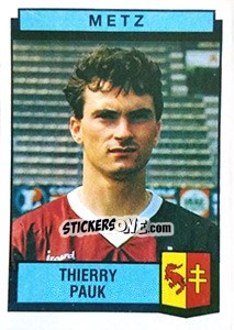 Figurina Thierry Pauk - Football France 1987-1988 - Panini