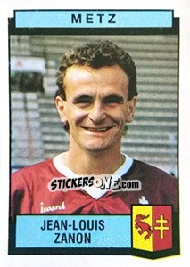 Figurina Jean-Louis Zanon - Football France 1987-1988 - Panini