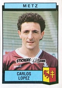 Cromo Carlos Lopez - Football France 1987-1988 - Panini