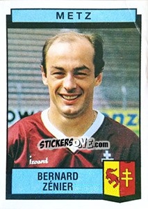Cromo Bernard Zenier - Football France 1987-1988 - Panini