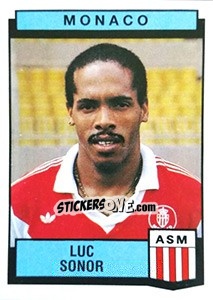 Sticker Luc Sonor - Football France 1987-1988 - Panini