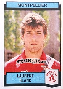 Cromo Laurent Blanc - Football France 1987-1988 - Panini