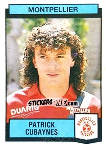 Figurina Patrick Cubaynes - Football France 1987-1988 - Panini