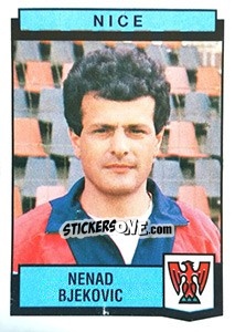 Cromo Nenad Bjekovic - Football France 1987-1988 - Panini
