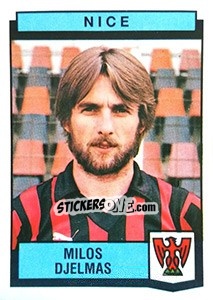 Figurina Milos Djelmas - Football France 1987-1988 - Panini