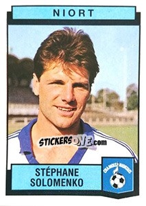 Figurina Stephane Solomenko - Football France 1987-1988 - Panini