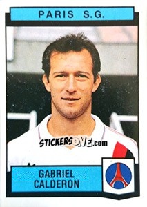 Figurina Gabriel Calderon - Football France 1987-1988 - Panini