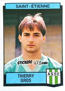 Sticker Thierry Gros - Football France 1987-1988 - Panini