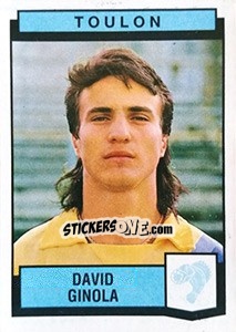 Cromo David Ginola - Football France 1987-1988 - Panini