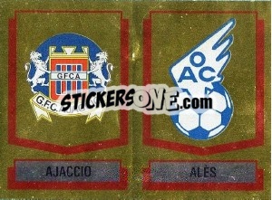 Cromo Ecusson Ajaccio / Ales - Football France 1987-1988 - Panini