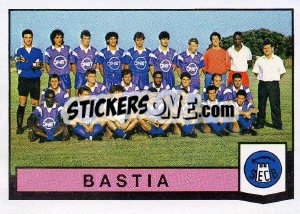 Sticker Equipe Bastia - Football France 1987-1988 - Panini