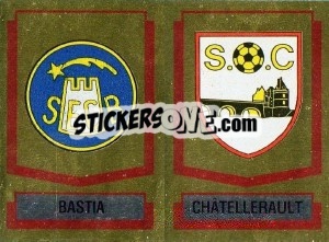 Figurina Ecusson Bastia / Chatellerault - Football France 1987-1988 - Panini