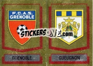 Sticker Ecusson Grenoble / Geuegnon - Football France 1987-1988 - Panini