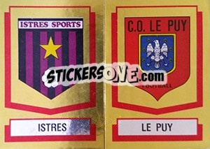 Cromo Ecusson Istres / Le Puy - Football France 1987-1988 - Panini