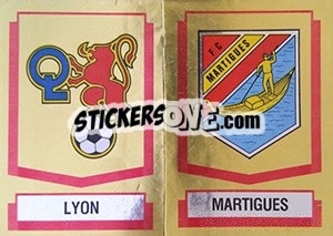 Sticker Ecusson Lyon / Martigues - Football France 1987-1988 - Panini