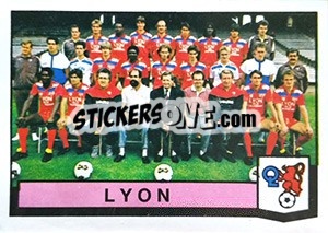 Figurina Equipe Lyon - Football France 1987-1988 - Panini