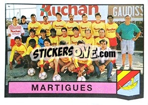 Sticker Equipe Martigues - Football France 1987-1988 - Panini