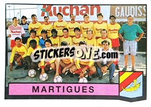 Sticker Equipe Martigues - Football France 1987-1988 n. 378 - Panini