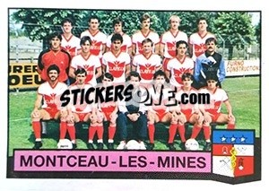 Sticker Ecusson Montceau-les-Mines / Nimes - Football France 1987-1988 - Panini