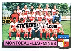 Sticker Ecusson Montceau-les-Mines / Nimes - Football France 1987-1988 n. 379 - Panini