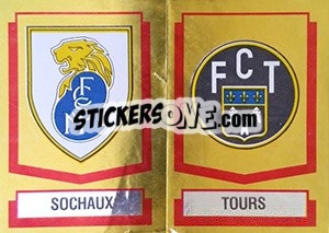 Sticker Ecusson Sochaux / Tours - Football France 1987-1988 - Panini