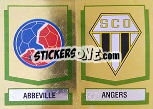 Cromo Ecusson Abbeville / Angers - Football France 1987-1988 - Panini