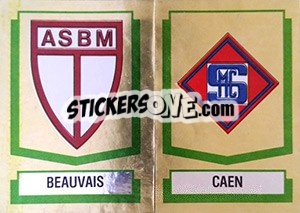 Sticker Ecusson Beauvais / Caen - Football France 1987-1988 n. 391 - Panini
