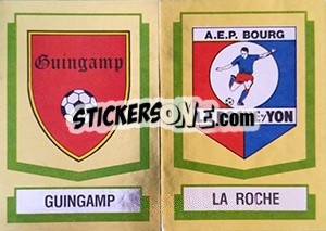 Cromo Ecusson Guingamp / La Roche - Football France 1987-1988 - Panini
