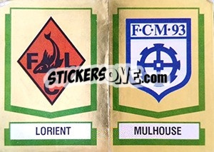 Cromo Ecusson Lorient / Mulhouse - Football France 1987-1988 - Panini