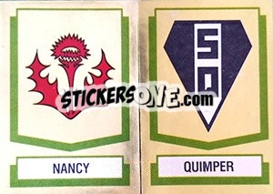 Sticker Ecusson Nancy / Quimper - Football France 1987-1988 - Panini
