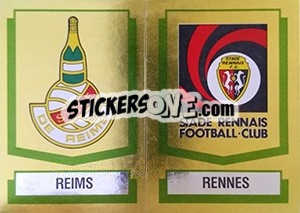 Sticker Ecusson Stade de Reims / Rennes - Football France 1987-1988 - Panini