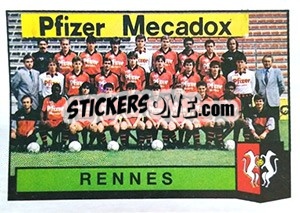 Sticker Equipe Rennes - Football France 1987-1988 - Panini