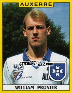Sticker William Prunier - FOOT 1988-1989 n. 5 - Panini