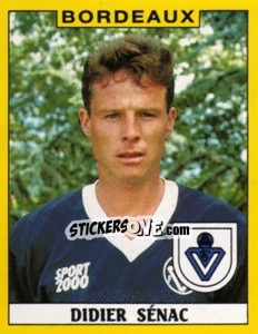 Sticker Didier Senac - FOOT 1988-1989 n. 22 - Panini