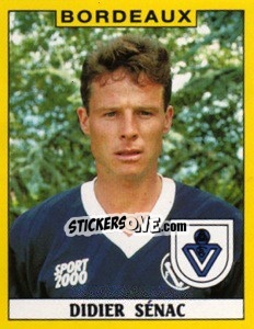 Figurina Didier Senac - FOOT 1988-1989 - Panini