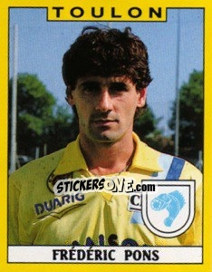 Sticker Frederic Pons - FOOT 1988-1989 - Panini