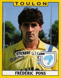 Figurina Frederic Pons - FOOT 1988-1989 n. 330 - Panini