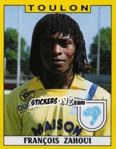 Figurina Francois Zahoui - FOOT 1988-1989 - Panini