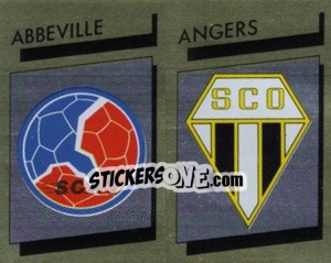 Sticker Ecusson Abbeville / Angers - FOOT 1988-1989 - Panini