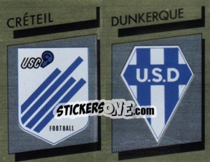 Sticker Ecusson Creteil / Dunkerque - FOOT 1988-1989 - Panini