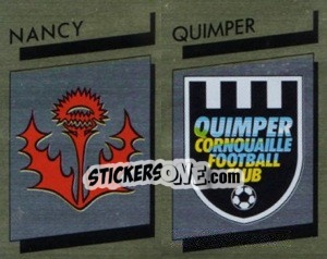 Sticker Ecusson Nancy / Quimper - FOOT 1988-1989 - Panini