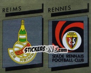Sticker Ecusson Reims / Rennes - FOOT 1988-1989 - Panini