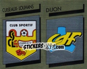 Sticker Ecusson Cuiseaux-Louhans / Dijon - FOOT 1988-1989 - Panini