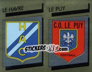 Sticker Ecusson Le Havre / Le Puy - FOOT 1988-1989 n. 374 - Panini
