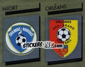 Sticker Ecusson Niort / Orleans - FOOT 1988-1989 n. 377 - Panini