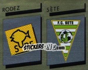 Sticker Ecusson Rodez / Sete F.C. - FOOT 1988-1989 - Panini