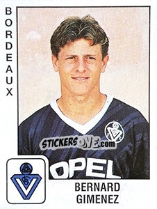 Sticker Bernard Gimenez - FOOT 1989-1990 - Panini