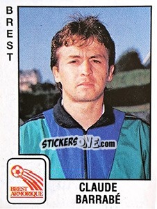Sticker Claude Barrabé - FOOT 1989-1990 n. 38 - Panini