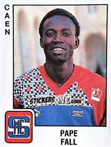 Sticker Pape Fall - FOOT 1989-1990 n. 59 - Panini